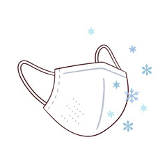 メッシュ生地の冷感マスク