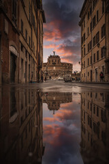 Castel sant'angelo reflection