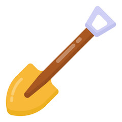 
Icon of construction tools, shovel isometric design 

