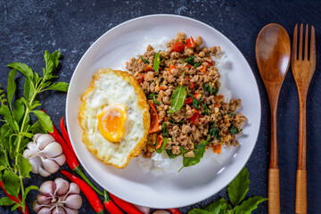 Original recipe Pad Krapao with Minced Pork.
