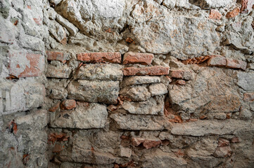 Ancient stone brick wall