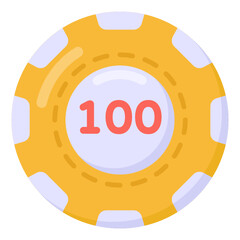 Fototapeta premium A spin wheel icon in flat design