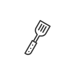BBQ spatula line icon