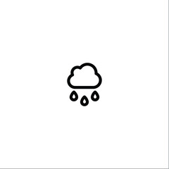Rainy cloud icon-illustration
