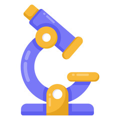 
Flat trendy icon of microscope, lab equipment 

