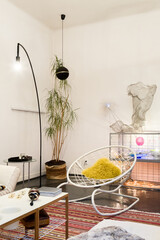 Stylish chair in original designed living room