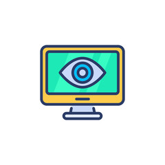 Monitoring icon in vector. Logotype