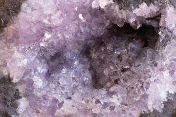Close up of Amethyst mineral stone