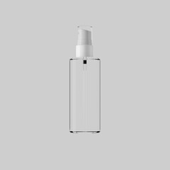 mockup of beauty fashion cosmetic makeup bottle spray product with skincare healthcare concept on background, 3d illustration rendering