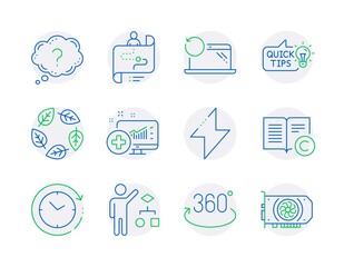 Science icons set. Included icon as Algorithm, Education idea, Time change signs. Vector