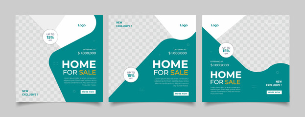 Real estate instagram social media post web banner