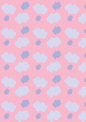 Pink sky with grey clouds ideal as children background