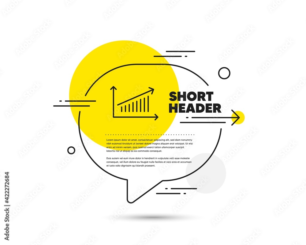 Poster chart line icon. report graph sign. vector