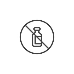 No vaccine line icon