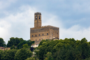 Fototapeta na wymiar Public monument of Poppi Castle in Tuscany, Italy