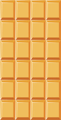 A chocolate bar in the shape of a square. Vector illustration. In a realistic style.