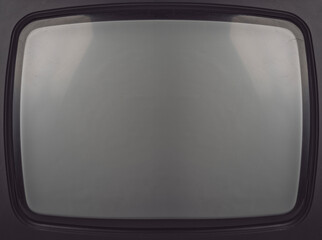 Vintage analog TV screen close up