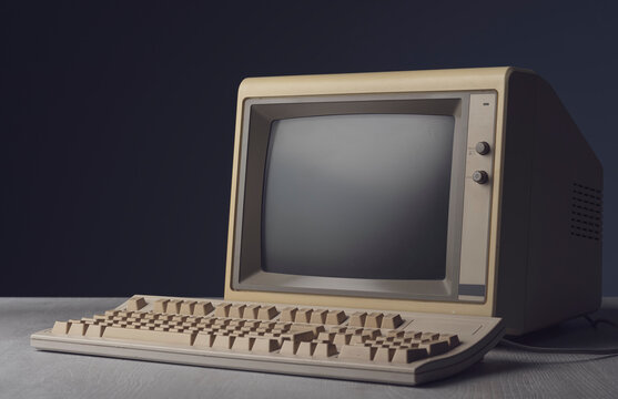 Vintage Personal Computer On A Desktop
