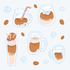 glass of coffee illustration