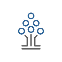Team people tree logo simple vector illustration