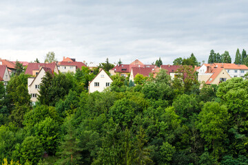 Fototapeta na wymiar Traditional houses in Tabor, Czech Republic 