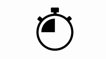 Vector Isolated Illustration of a Clock. Rounded Time Icon, Chronometer Icon