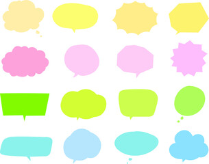 明るい色の吹き出し