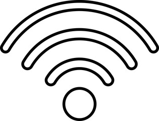Vector Wifi Outline Icon Design