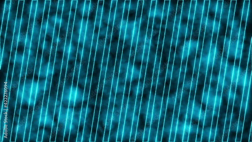 Poster diagonal lines icon with dynamic blue neon lines on a black background.