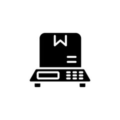 Weighing Package icon in vector. Logotype