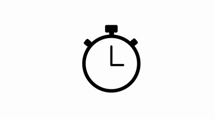 Vector Isolated Illustration of a Clock. Rounded Time Icon, Chronometer Icon