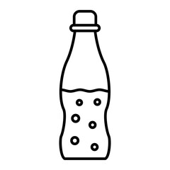 Vector Bottle Outline Icon Design