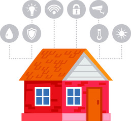 Smart home concept. Vector illustration. Clipart flat illustration.