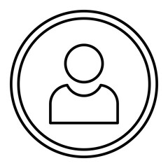 Vector Avatar Outline Icon Design