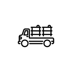 Barrels Delivery icon in vector. Logotype