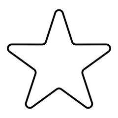 Vector Star Outline Icon Design