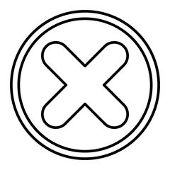 Obraz premium Vector Cancel Outline Icon Design