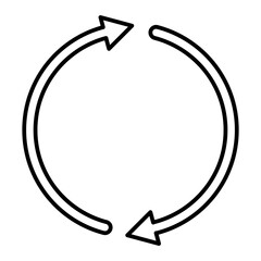 Vector Reload Outline Icon Design