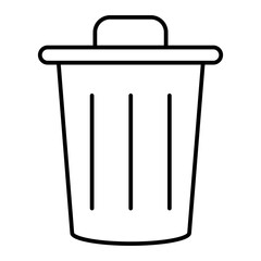 Vector Garbage Outline Icon Design