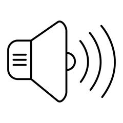 Vector Sound Outline Icon Design