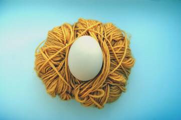 yellow knit ball