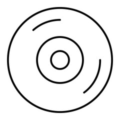 Vector Compact Disk Outline Icon Design