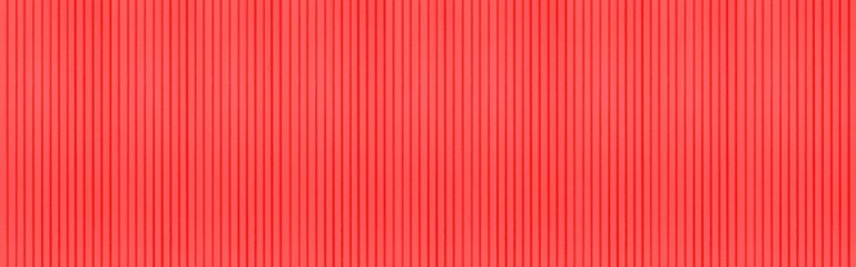 Panorama of Red Corrugated metal background and texture surface or galvanize steel