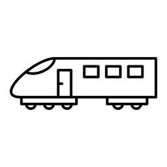 Vector Train Outline Icon Design