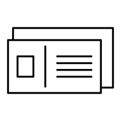Vector Postcard Outline Icon Design