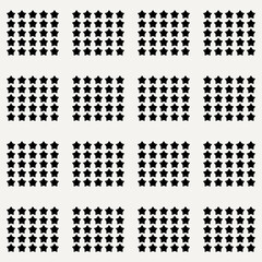 Block Stars Pattern. Black Stars Pattern Blocks. Vector.