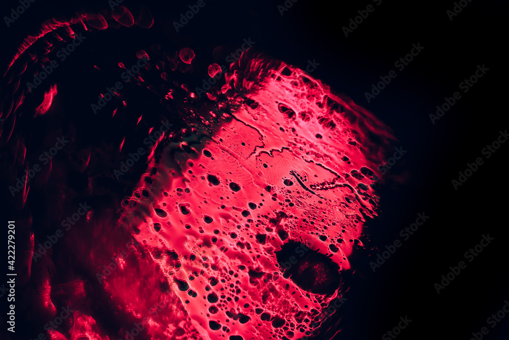 Leinwandbilder beautiful red colored bokeh on a dark abstract. beautiful background pattern for design..