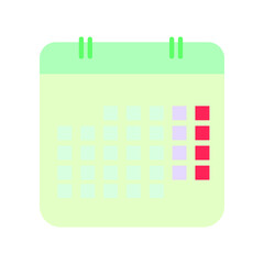 Vector calendar icon on a white background , Illustration.