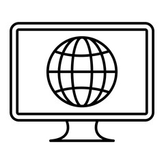 Vector Website Outline Icon Design