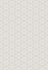 Simple Geometric seamless pattern with lines and dots. Seamless vector